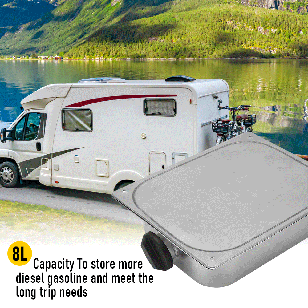 8L stainless steel portable fuel tank — view 7