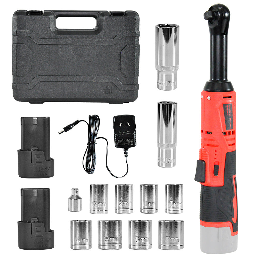12V cordless electric ratchet wrench set 3/8 inch — view 2