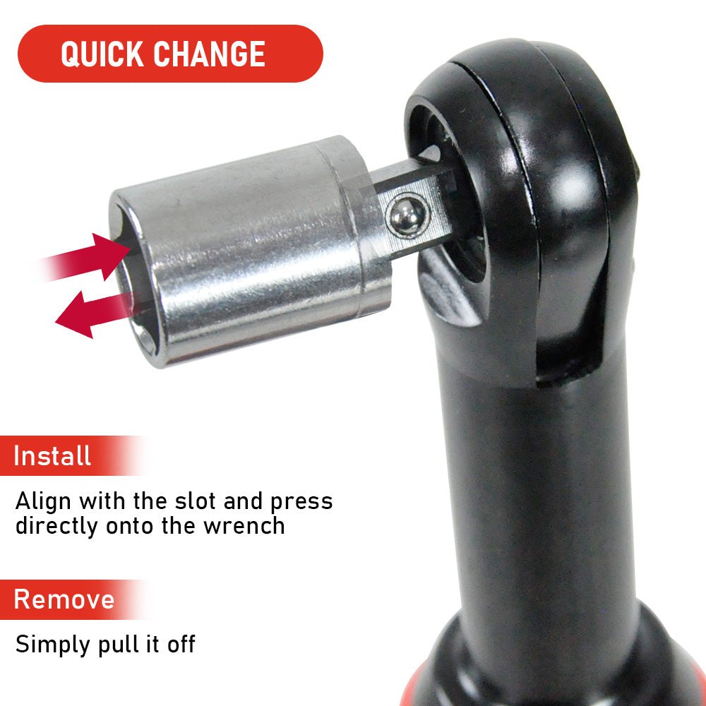 12V cordless electric ratchet wrench set 3/8 inch — view 6
