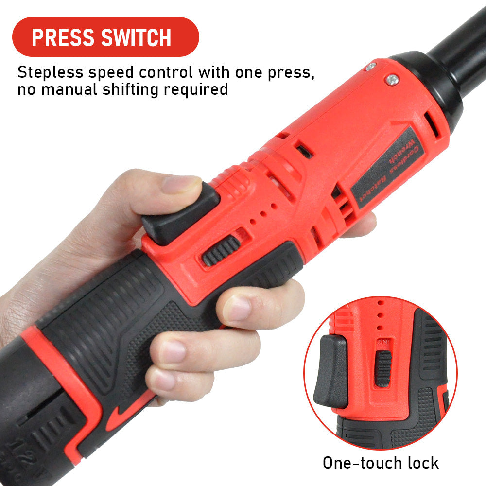 12V cordless electric ratchet wrench set 3/8 inch — view 7