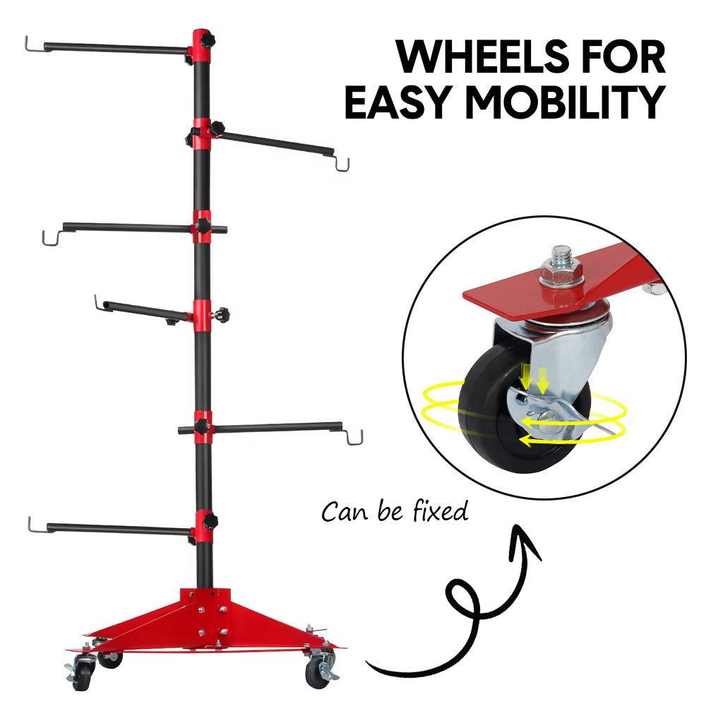 Universal rotating auto paint panel stand — view 6