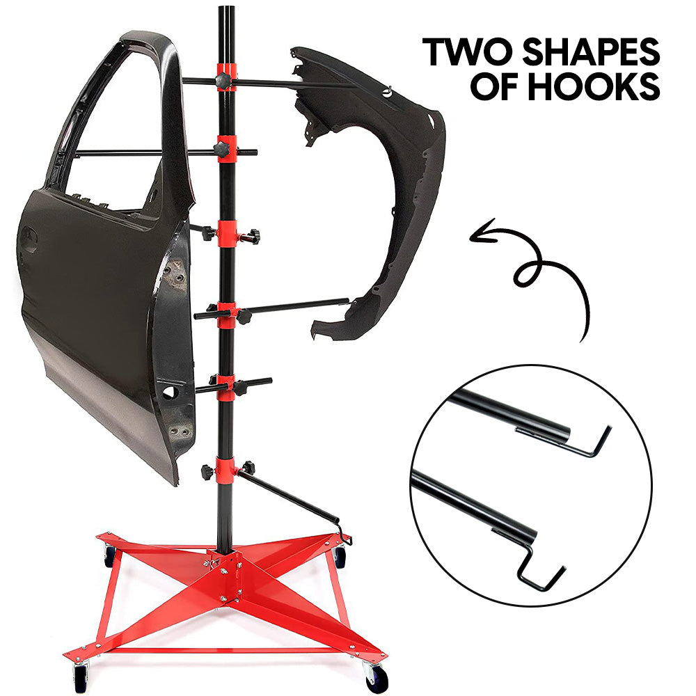 Universal rotating auto paint panel stand — view 7