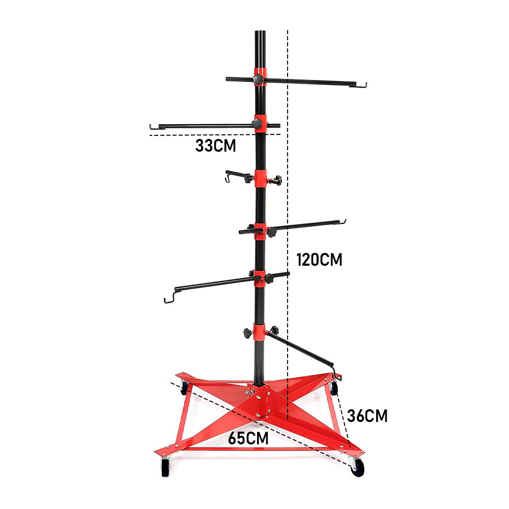 Universal rotating auto paint panel stand — view 9