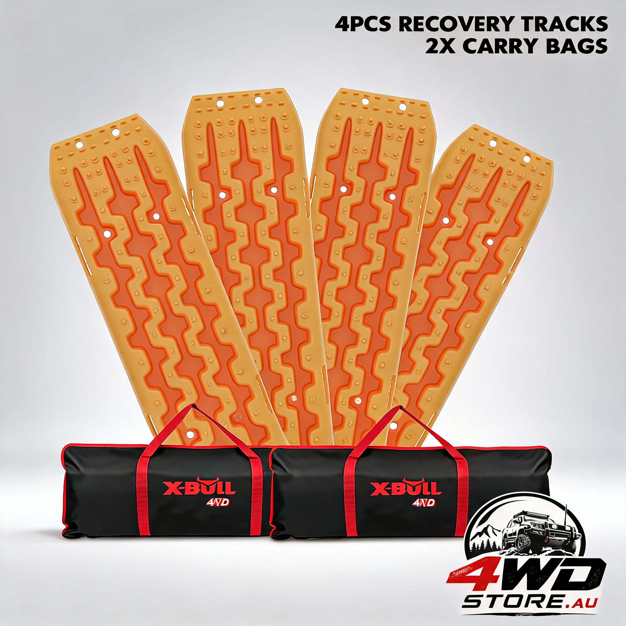 X-BULL Gen 3.0 recovery tracks, 2 pairs 4pc, for 4WD sand, snow and mud