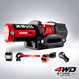 X-BULL 12V 5000LBS electric winch with 15.2m synthetic rope and wireless remote for ATV, UTV and boat