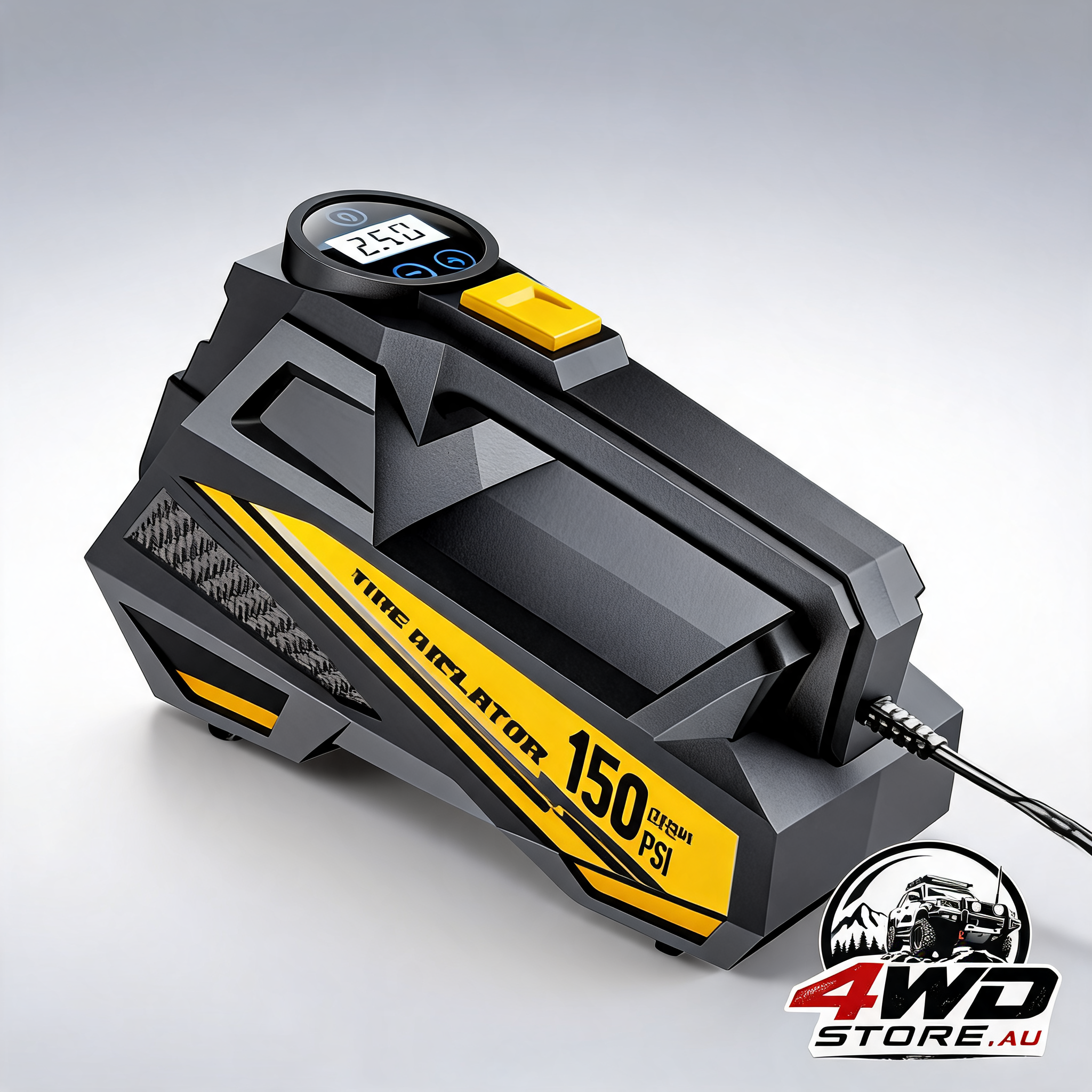 CaRSun portable tyre inflator air compressor with LED light, DC 12V