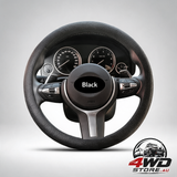 2-pack non-slip silicone car steering wheel cover, black, fits most cars