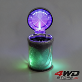 2-pack portable car ashtray cup holder with colourful LED light for truck and office
