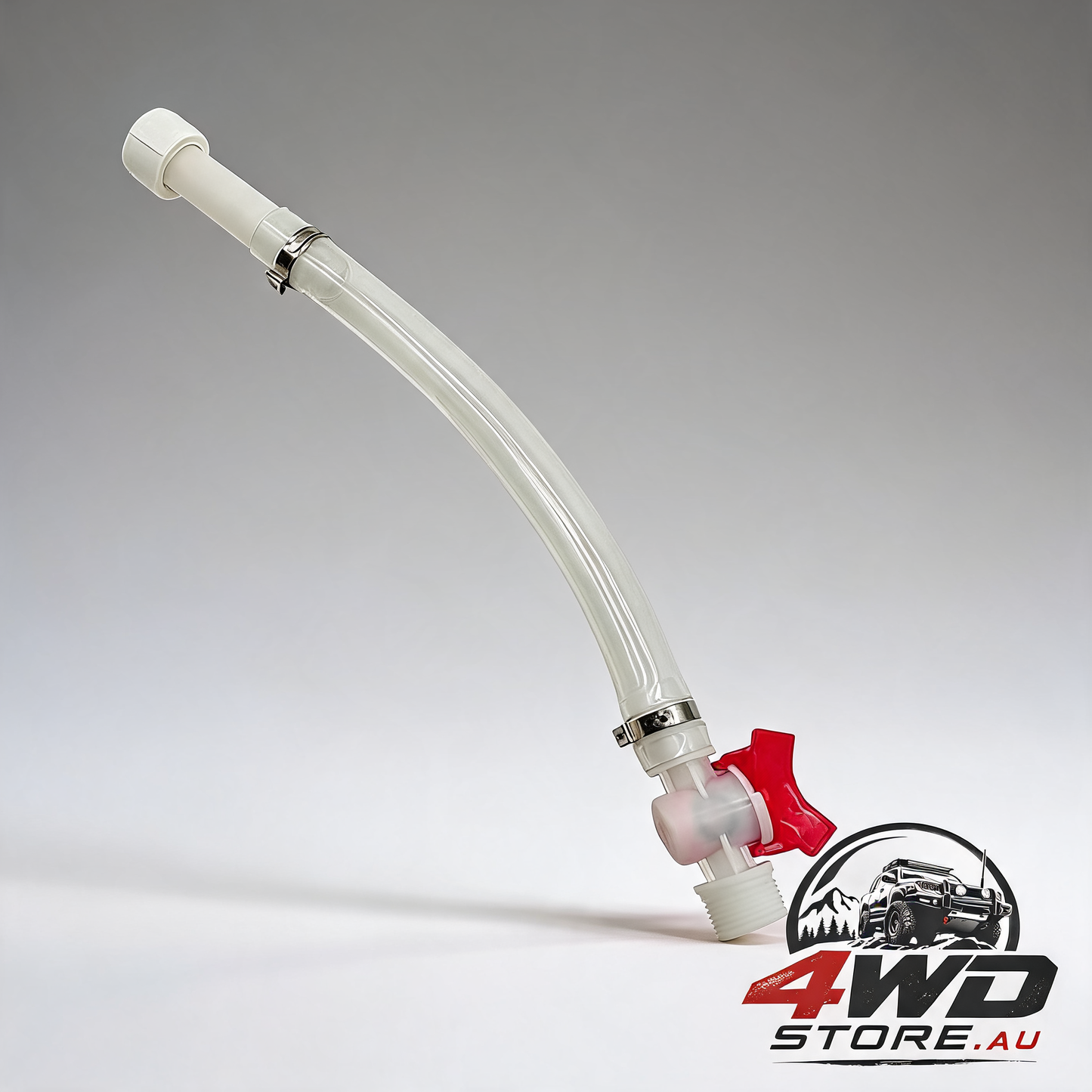 Fuel fill hose with valve for Jegs LC2 fuel can