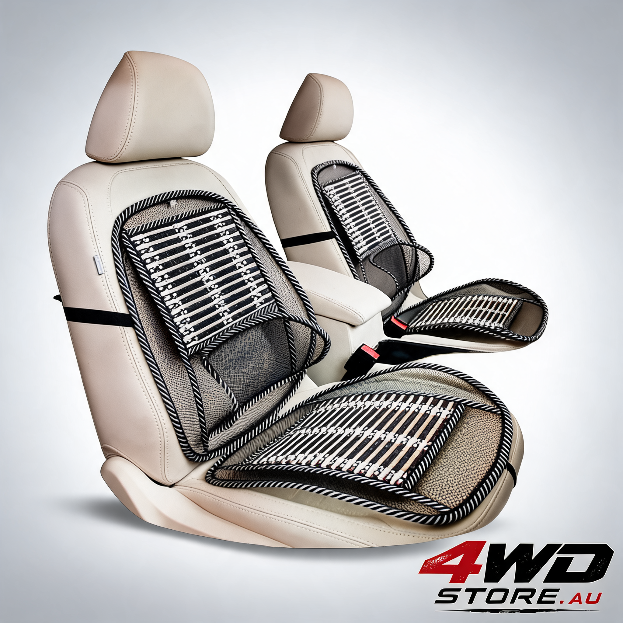 Car bamboo wire cooling seat cushion with backrest