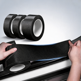 3PCS 3m carbon fibre car sticker door sill anti-scratch tape DIY protection film