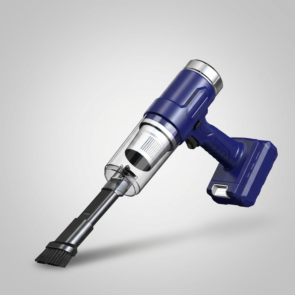Wireless handheld car vacuum cleaner, rechargeable with 10000Pa suction and dual filter