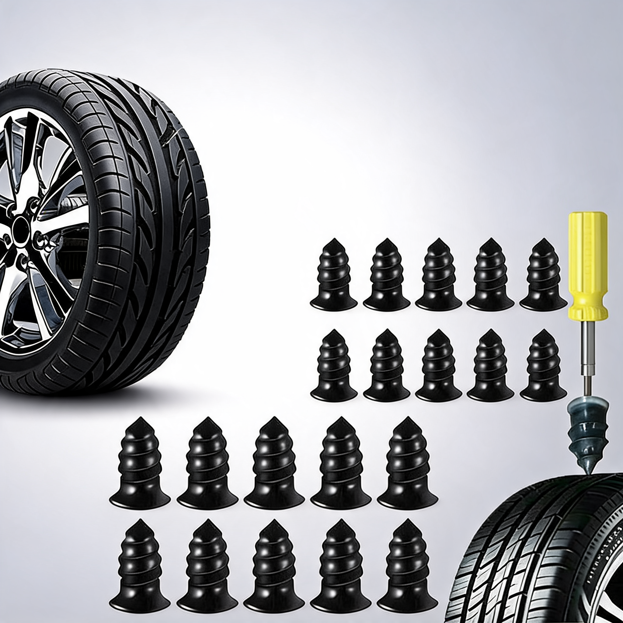 Vacuum tyre repair nail car trucks tyre puncture repair tubeless rubber nails