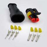 10 Set 2 pin waterproof car electrical wire sealed connector plug cable 12V kit