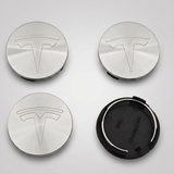 4-Pack Tesla wheel hub caps 56mm silver compatible with Tesla