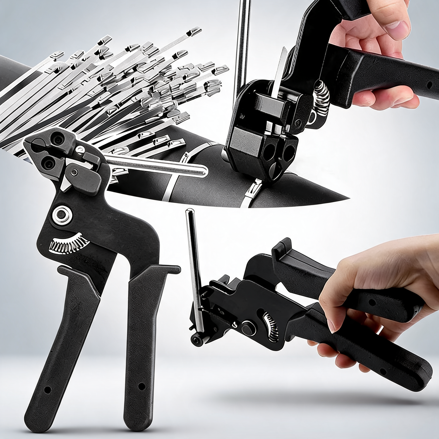 Self locking stainless steel strapping pliers belt tightener tool machine