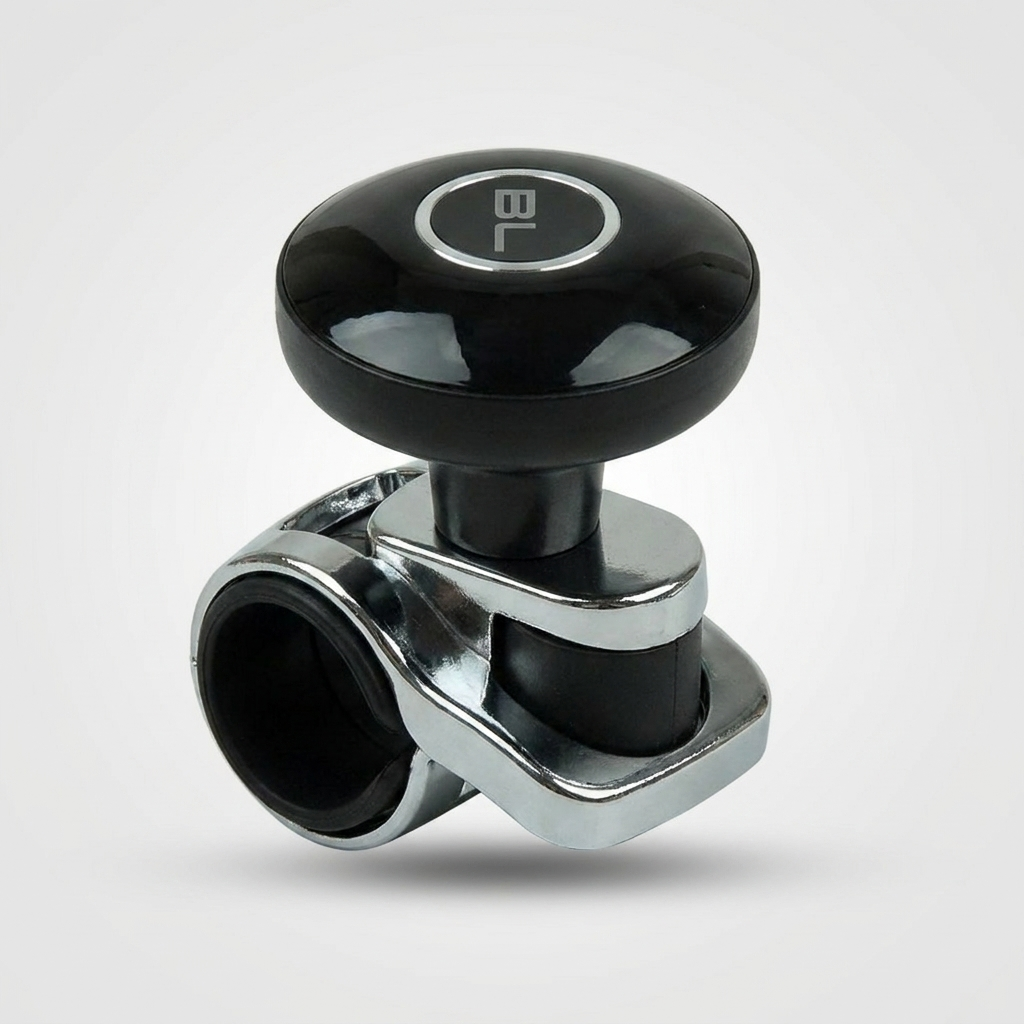 Universal black metal steering wheel car accessories helper grip spinner knob