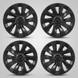 Hubcaps wheel covers for 2017-2023 Tesla Model 3, 18 inch set of 4, matte black