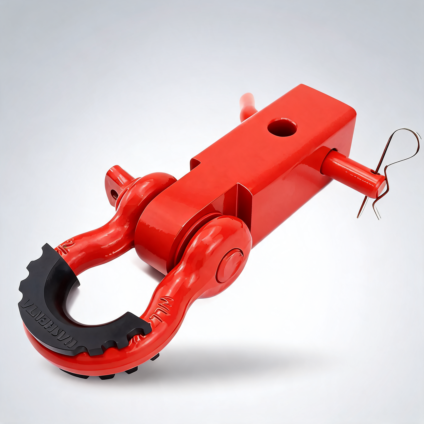 Red trailer arm off road rescue tow hook heavy duty steel for SUV road vehicle