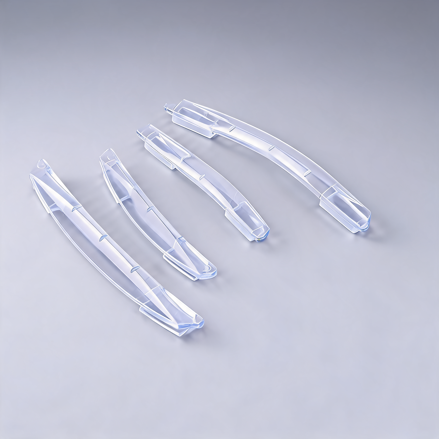4PCS car door edge protector anti collision strip transparent PVC guard 8cm 11cm