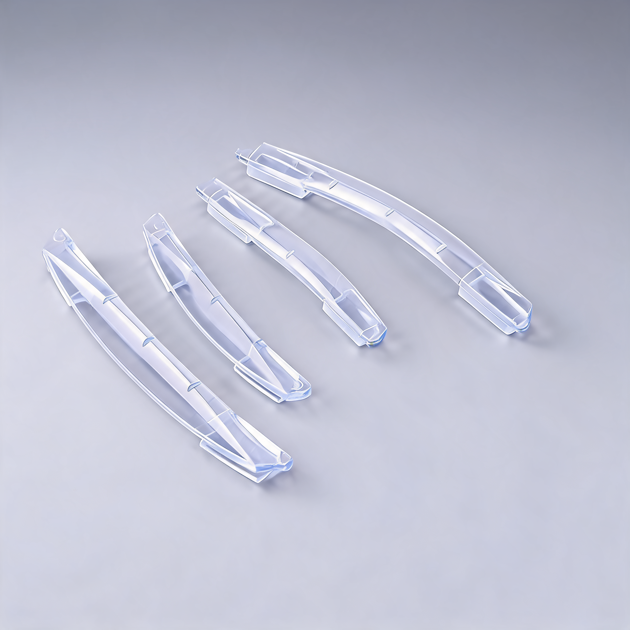 4PCS car door edge protector anti collision strip transparent PVC guard 8cm 11cm