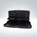 Foldable back seat tray table multifunctional car organiser with drink and laptop holder