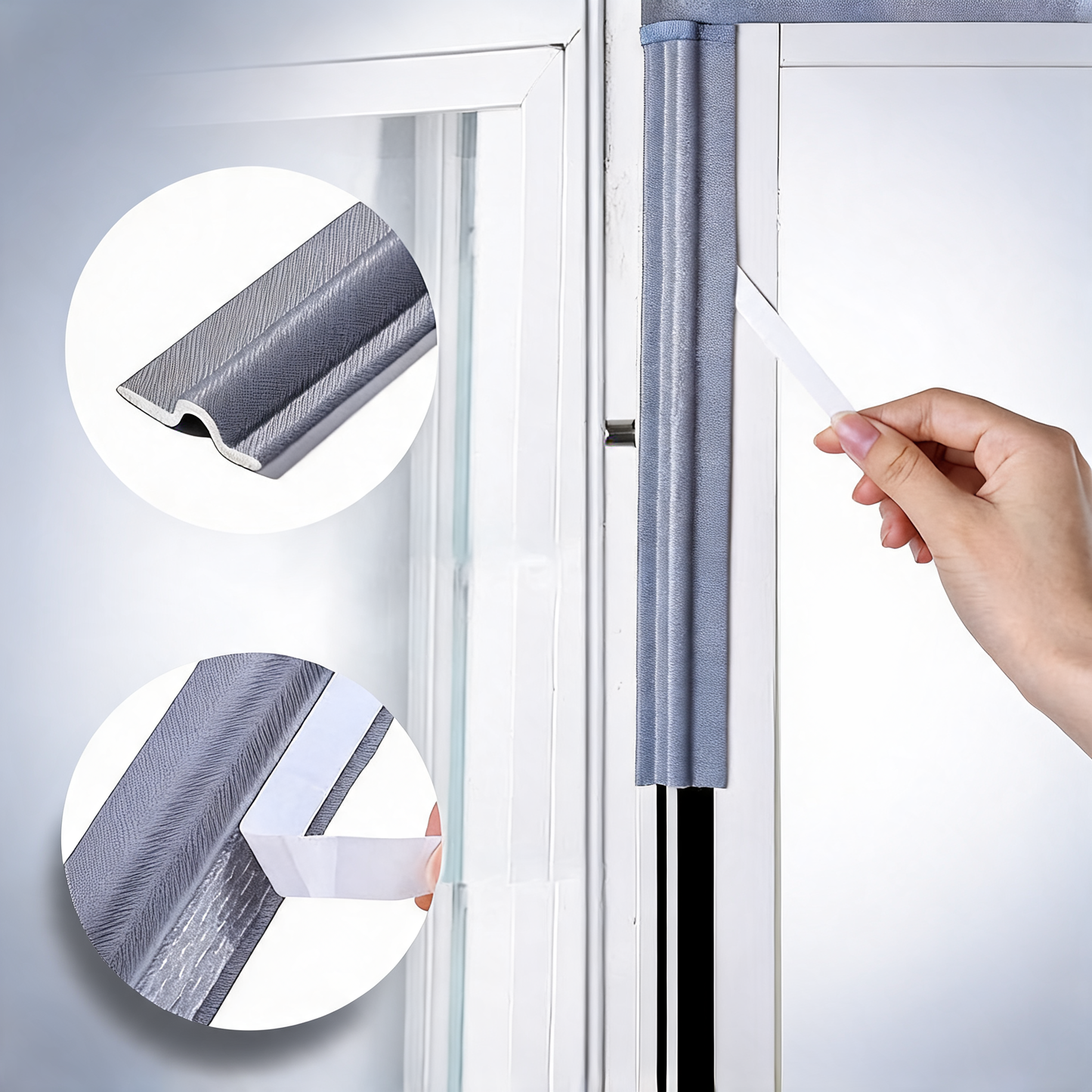 Door window sealing strip gap air leakage prevention warmth insulation strip