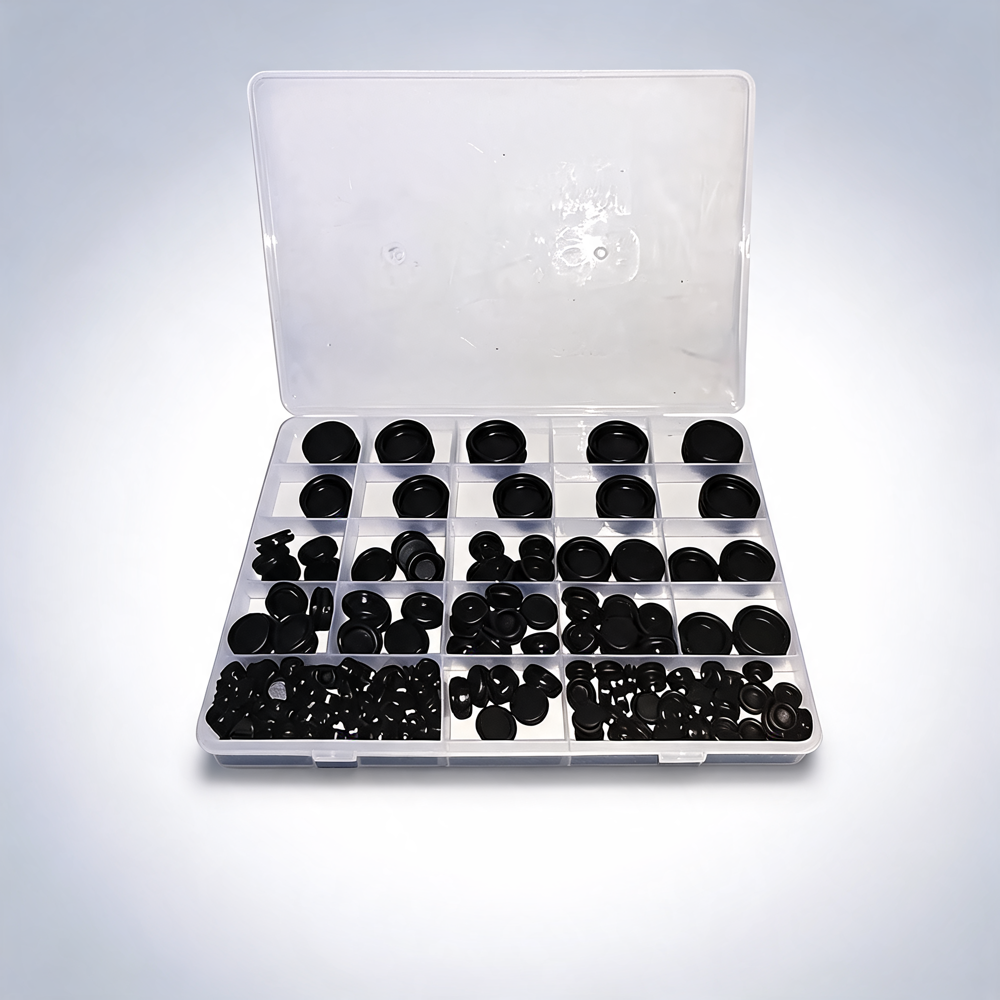 200 Pcs auto rubber grommet assortment set fastener kit blanking 7 popular sizes