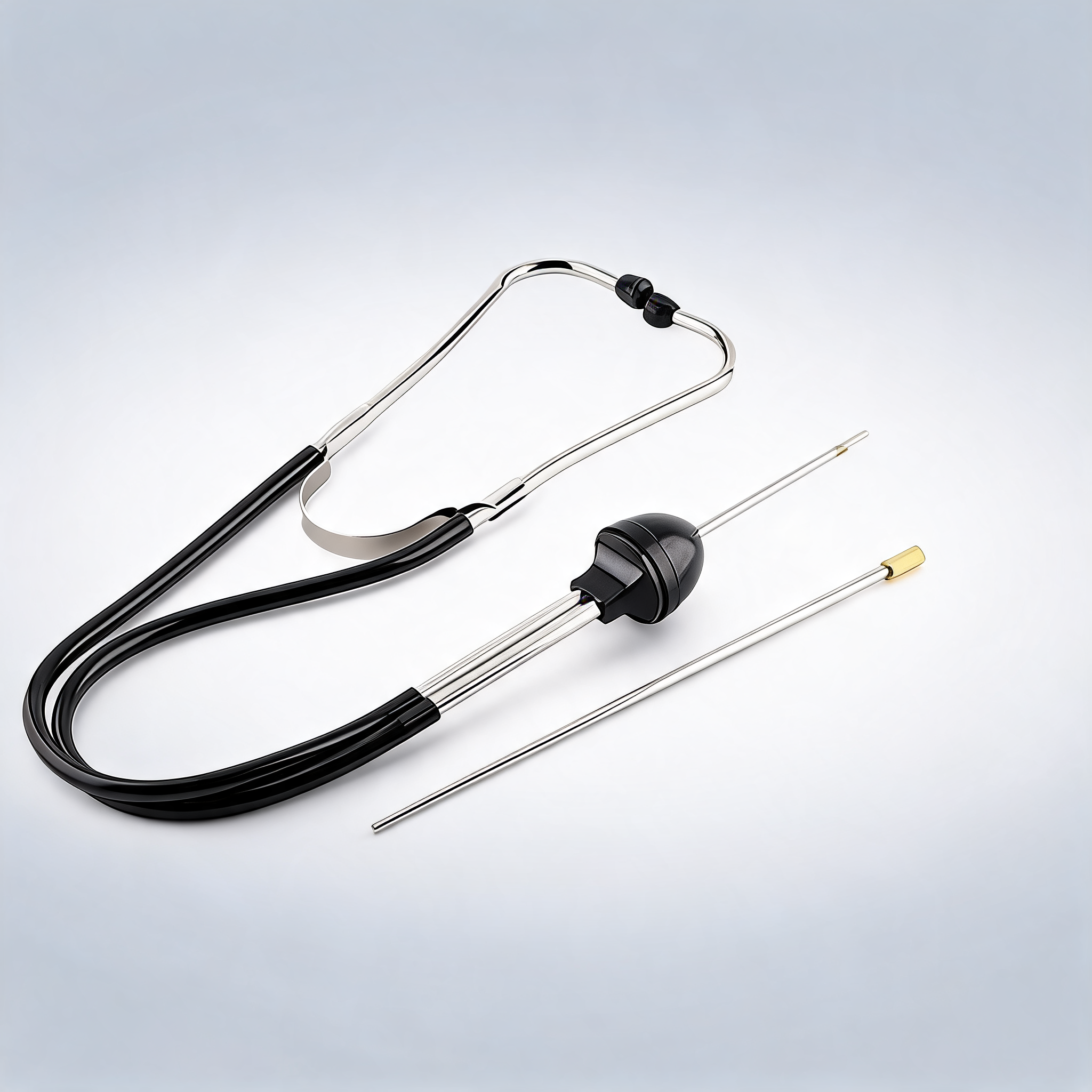 Automotive engine stethoscope noise diagnostic tool for cylinder sound detection
