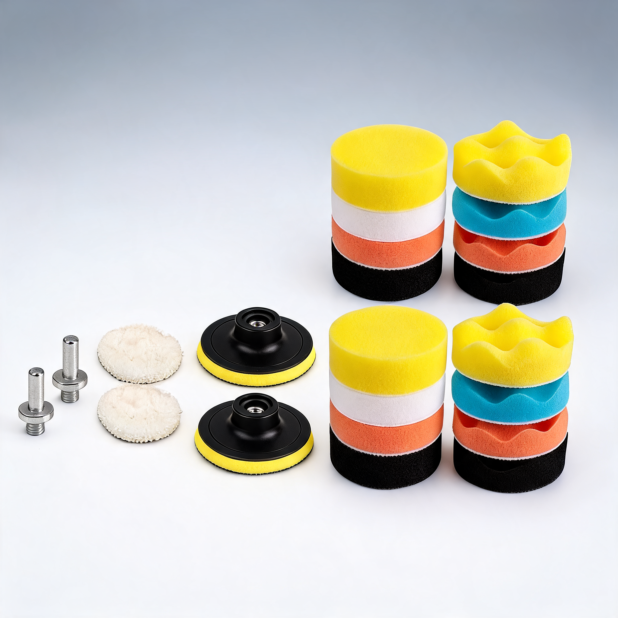 22Pcs 3in buffing waxing polishing sponge pads kit set for car polisher drill au