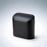 Mini car trash bin with lid multifunction rubbish can for vehicle office desktop use