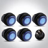 5Pcs/Set 12V 20A car spst auto Marine boat round On/Off rocker waterproof switch