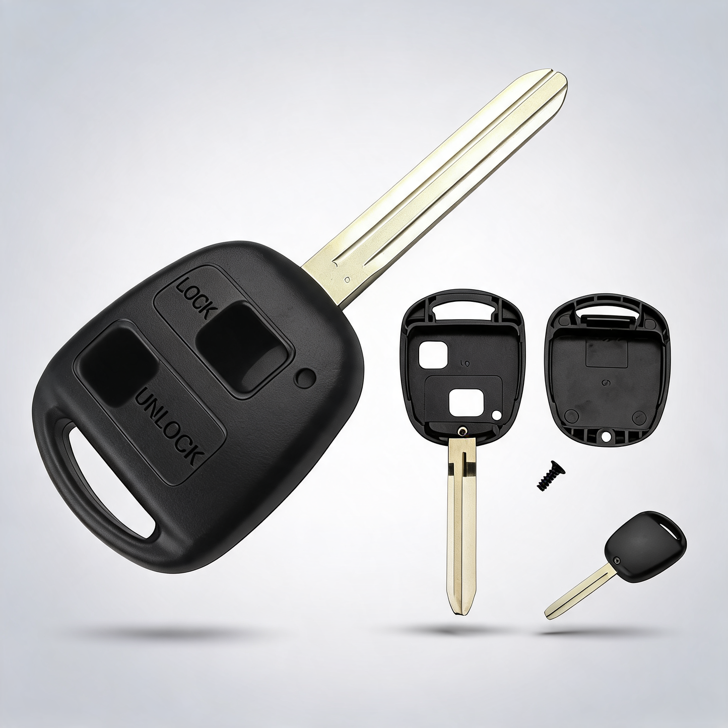 For TOYOTA car key remote case/shell for Prado Avensis Corolla rav Kluger Tarago