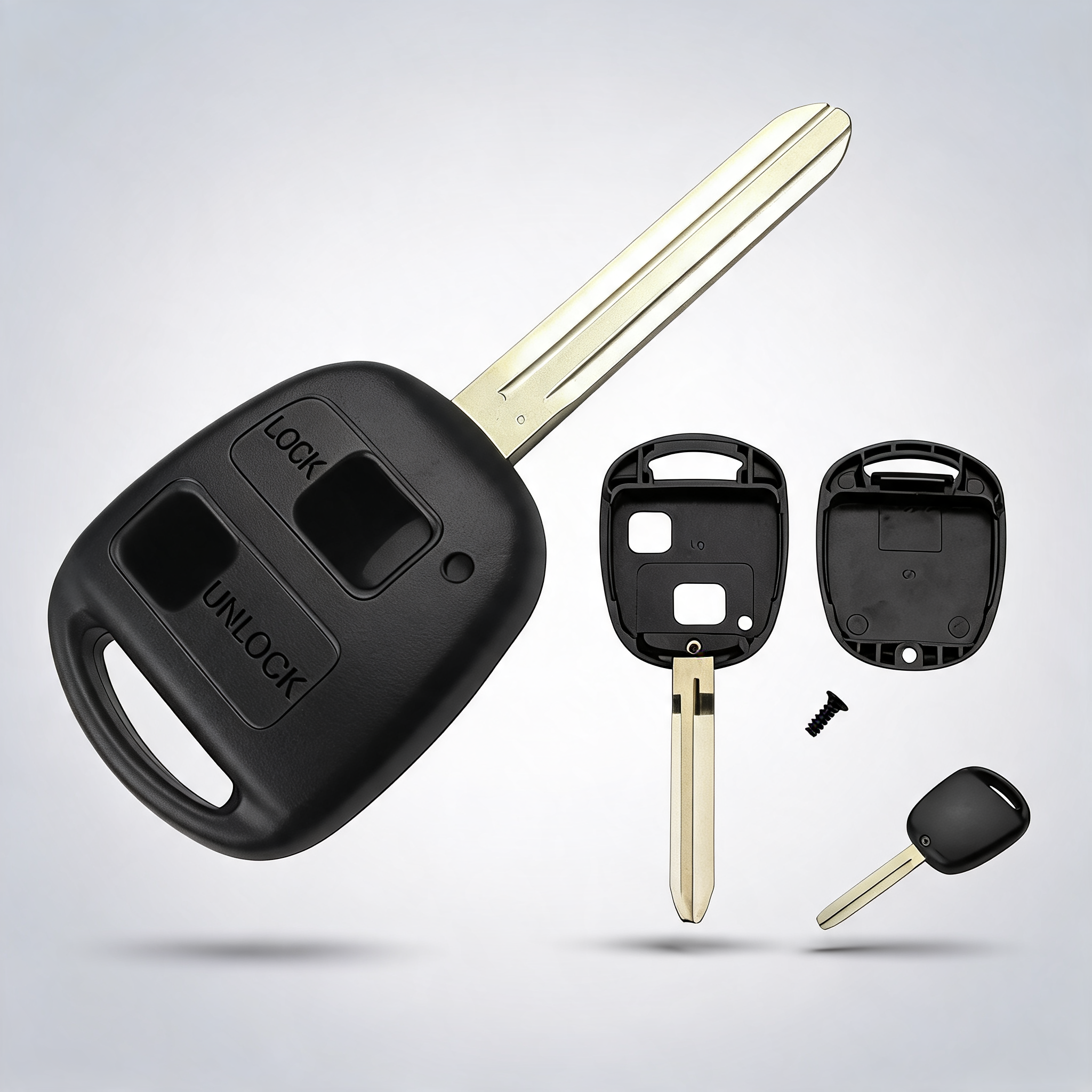 For TOYOTA car key remote case/shell for Prado Avensis Corolla rav Kluger Tarago