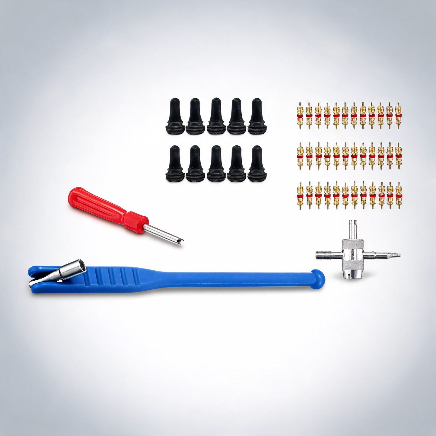 43Pcs car tyre valve tool stem puller base quick remover tyre repair installer