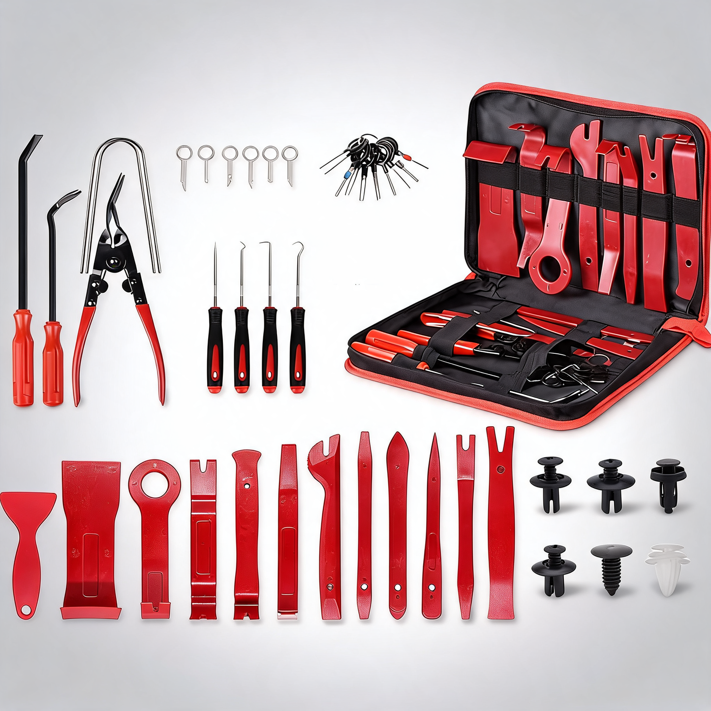 158pcs car trim removal tool set pry bar panel door interior kit