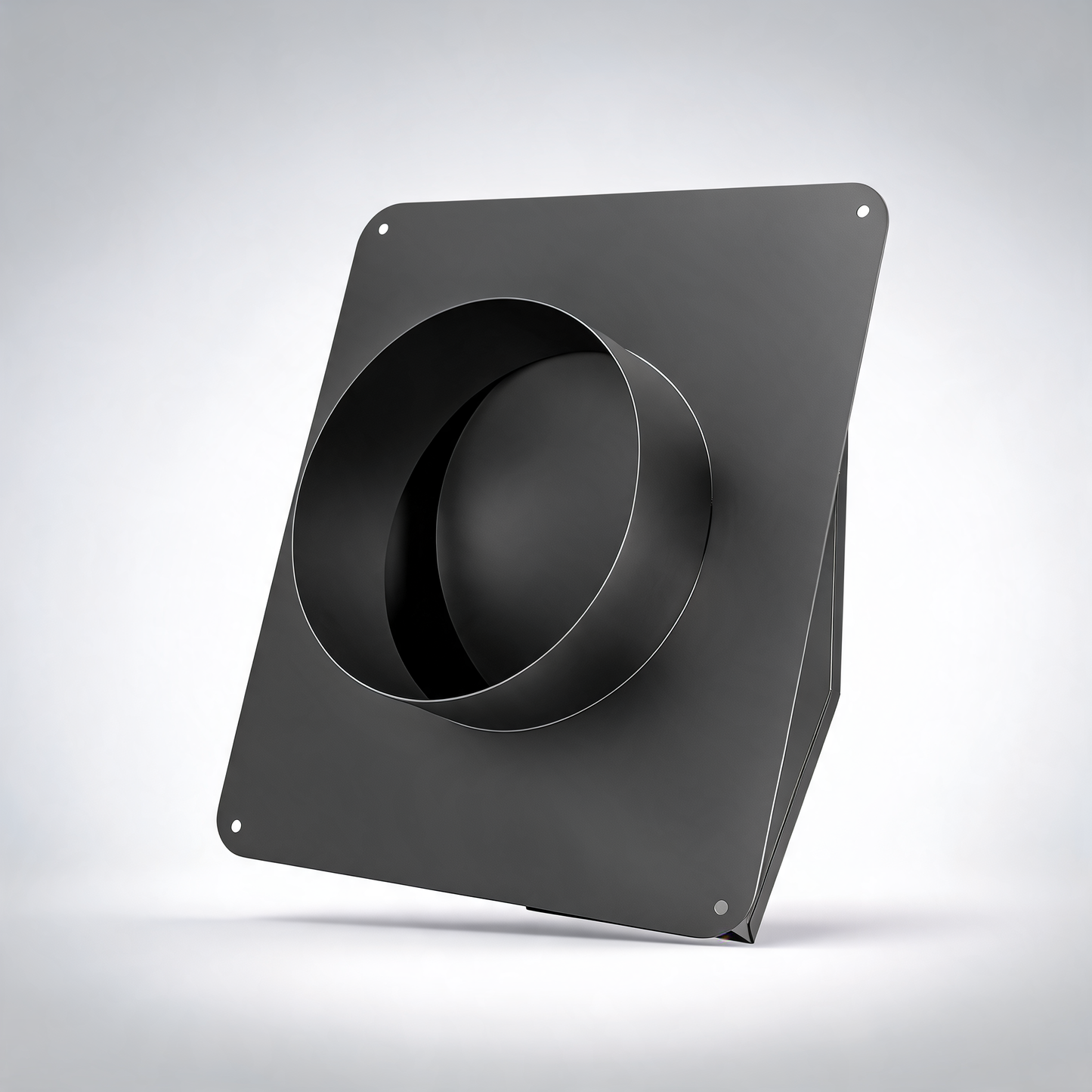 149 mm hooded wall vent cover SPCC steel roof exhaust 1 pack black