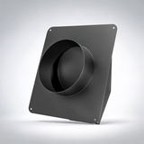149 mm hooded wall vent cover SPCC steel roof exhaust 1 pack black