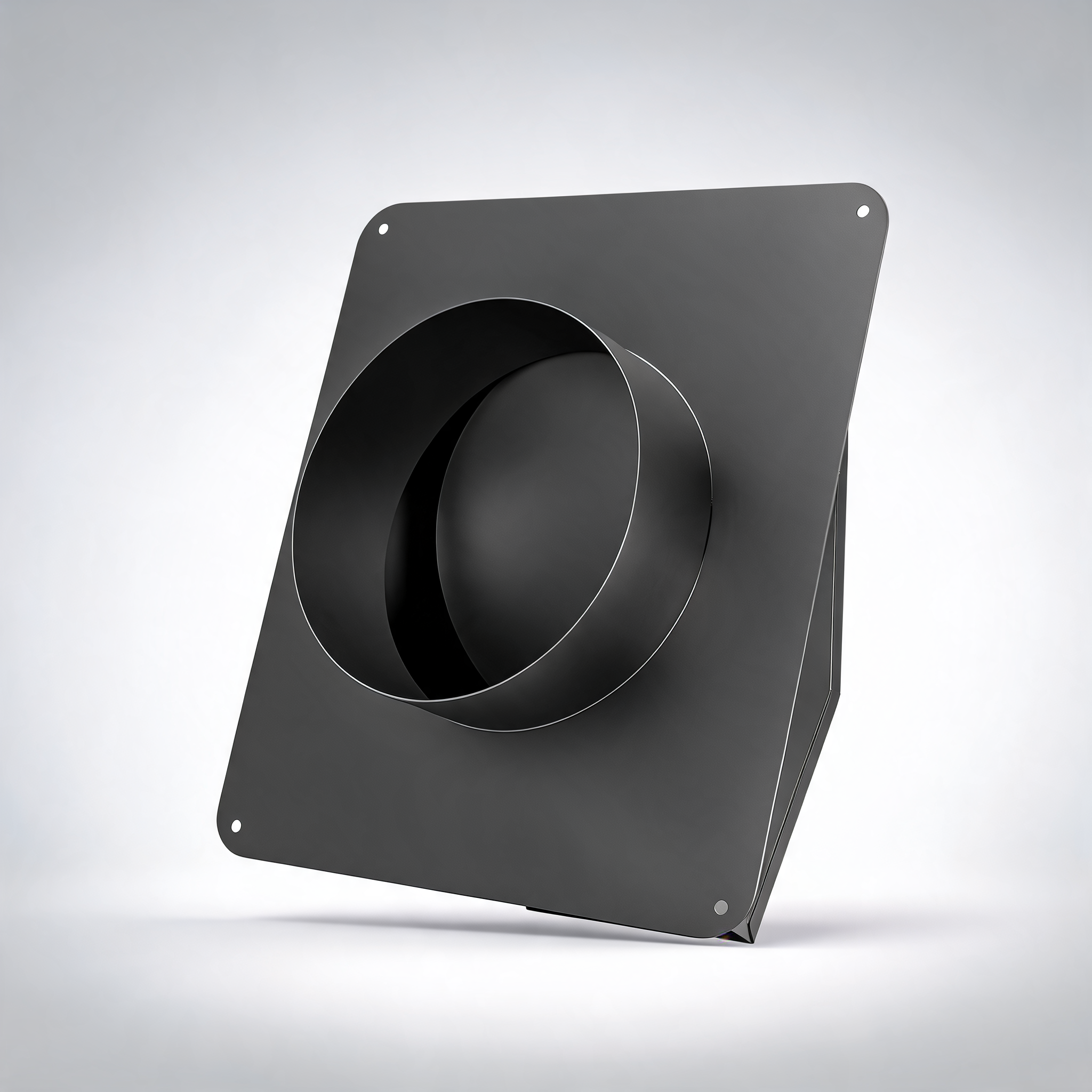 149 mm hooded wall vent cover SPCC steel roof exhaust 1 pack black
