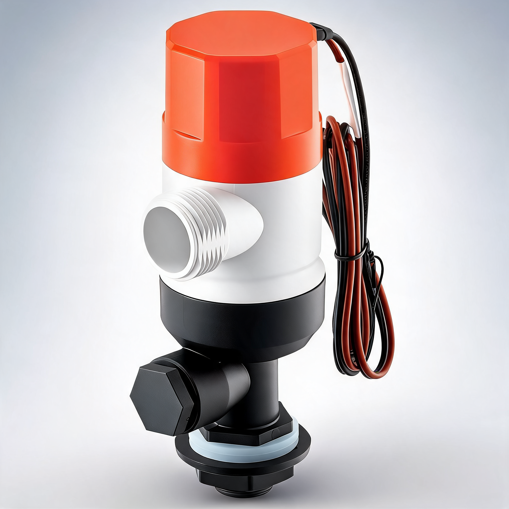 Livewell pump for boat 12V 500 GPH livewell aerator pump straight 2 inlets
