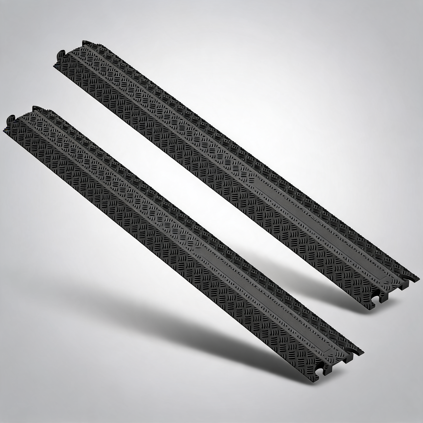 2 PCs drop over cable cover ramp, 907 kg/axle load capacity, heavy duty cable hose protector ramp, floor cord cover