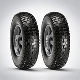 Solid PU Run-Flat tyre wheel, 254 mm, 2-Pack, 81.6 kg dynamic load, flat free tubeless tyres and wheels