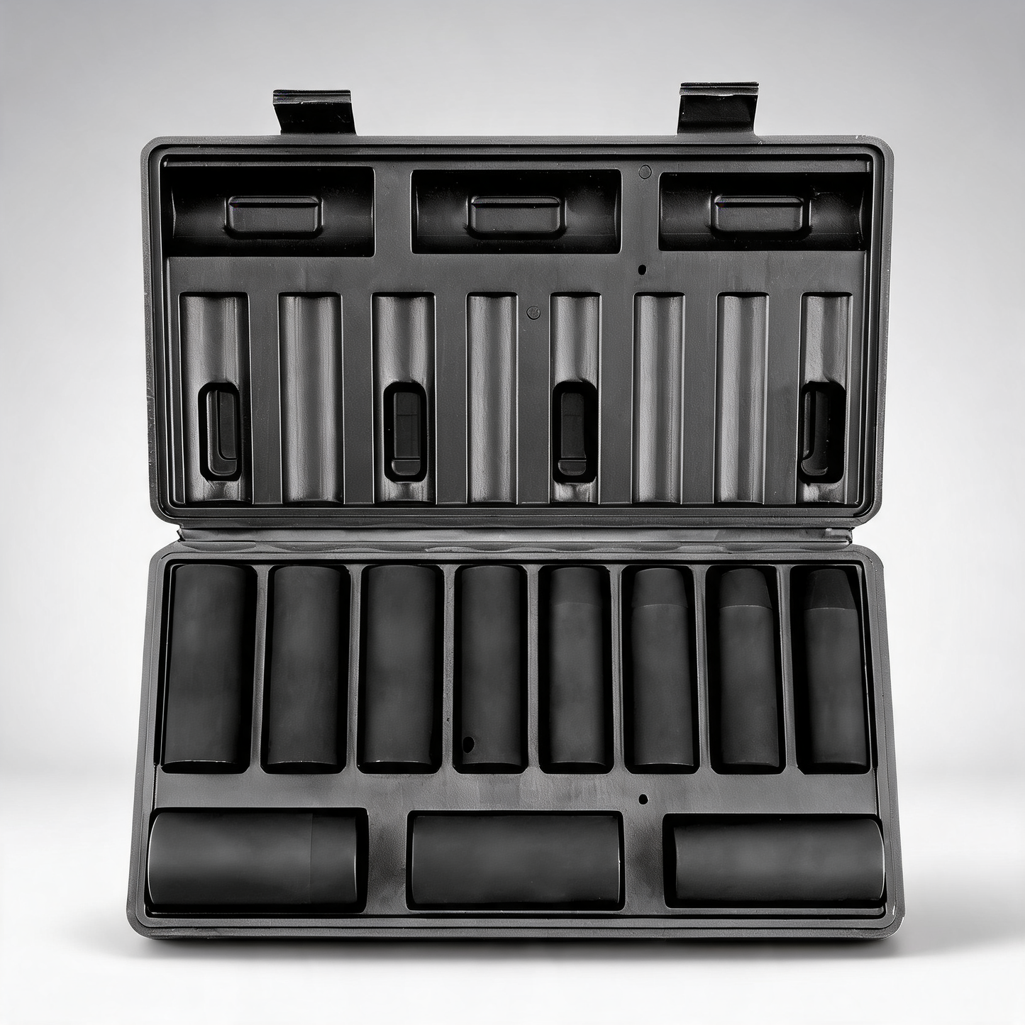 1/2 drive impact socket set, 11 piece deep socket set SAE 3/8-1, 6 point CR-V alloy steel for auto repair