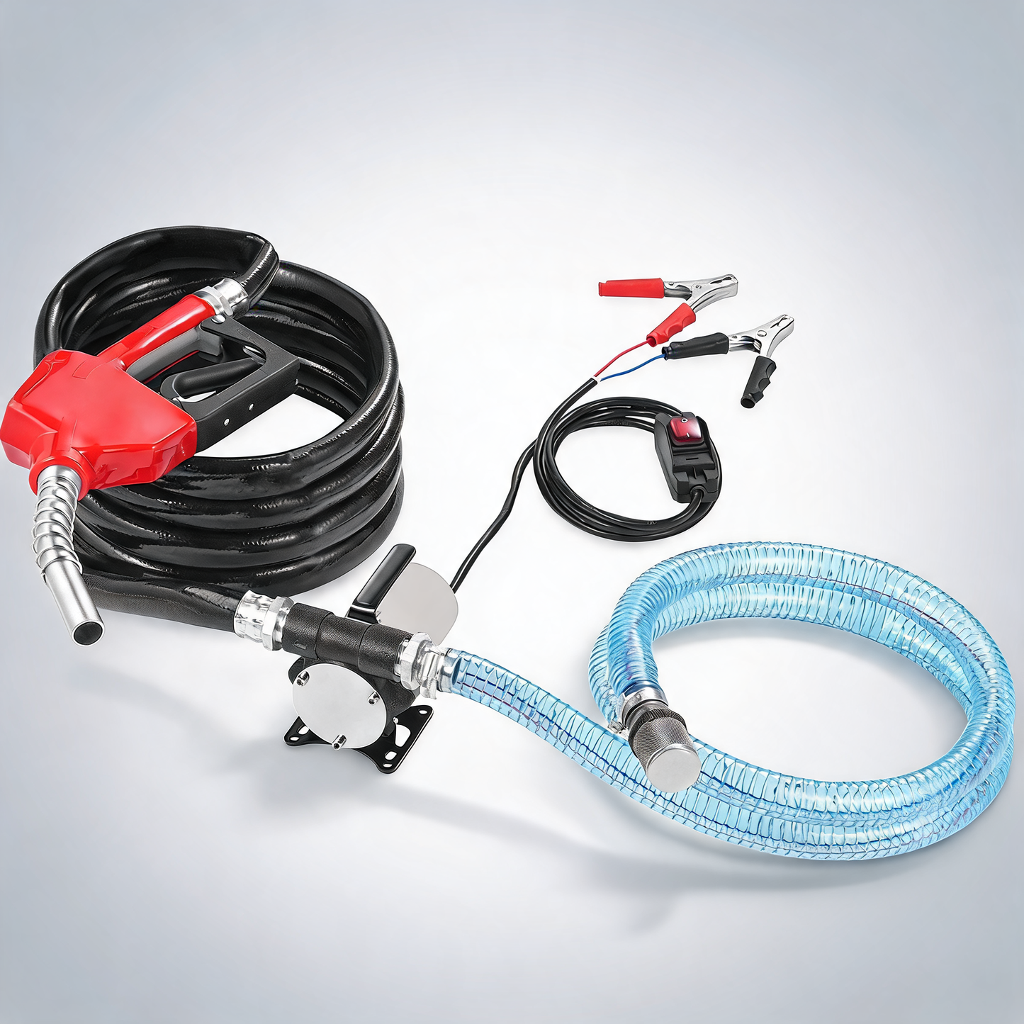 Fuel transfer pump 12V 8 GPM 1/6 HP diesel pump with auto fuel nozzle