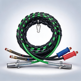 12FT semi truck air lines kit with 2PCS glad hands, 3-in-1 air hoses & 7 way ABS electric power line