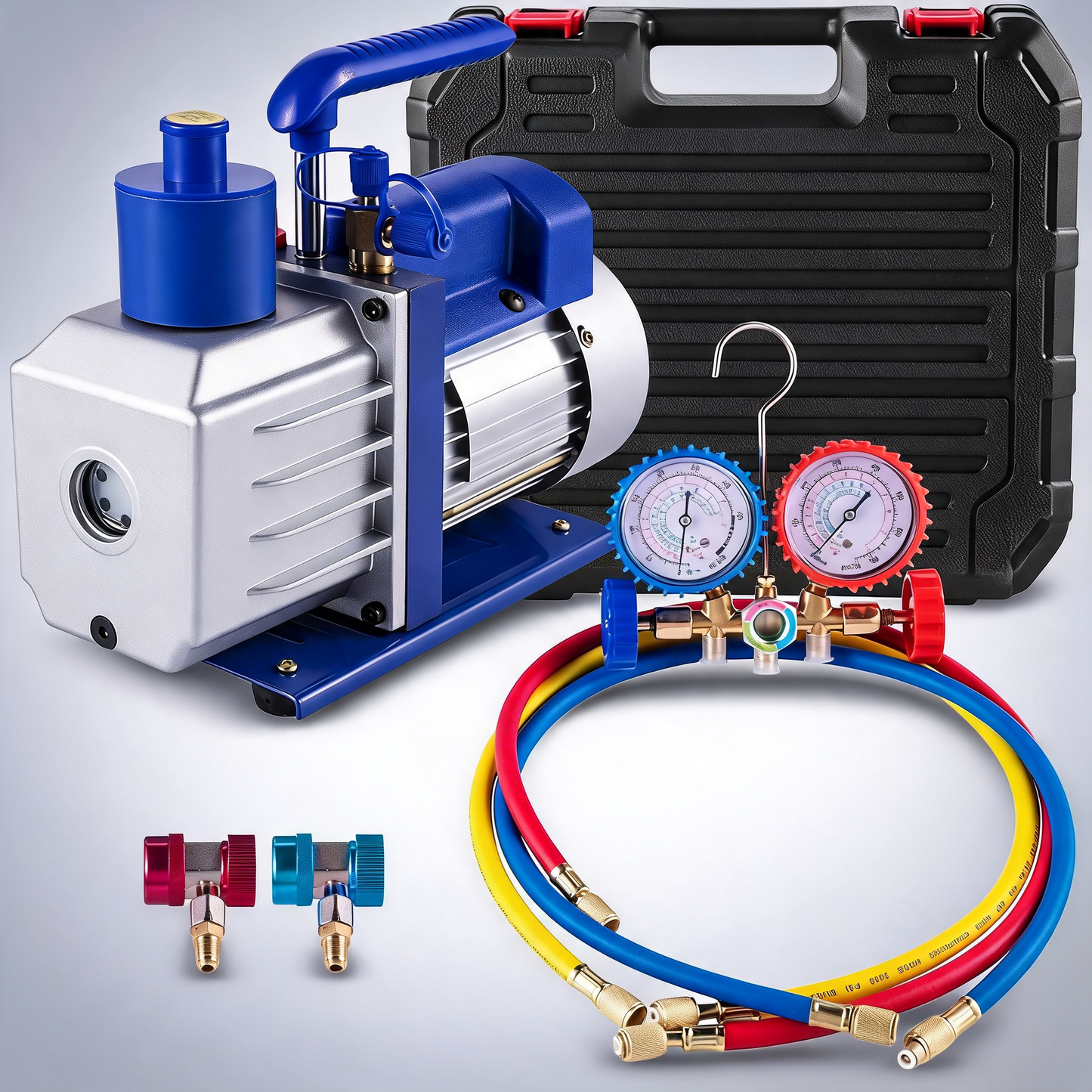 Vacuum pump 4.8CFM 1/3HP air vacuum pump HVAC A/C air refrigerant rotary vane vacuum pump single stage