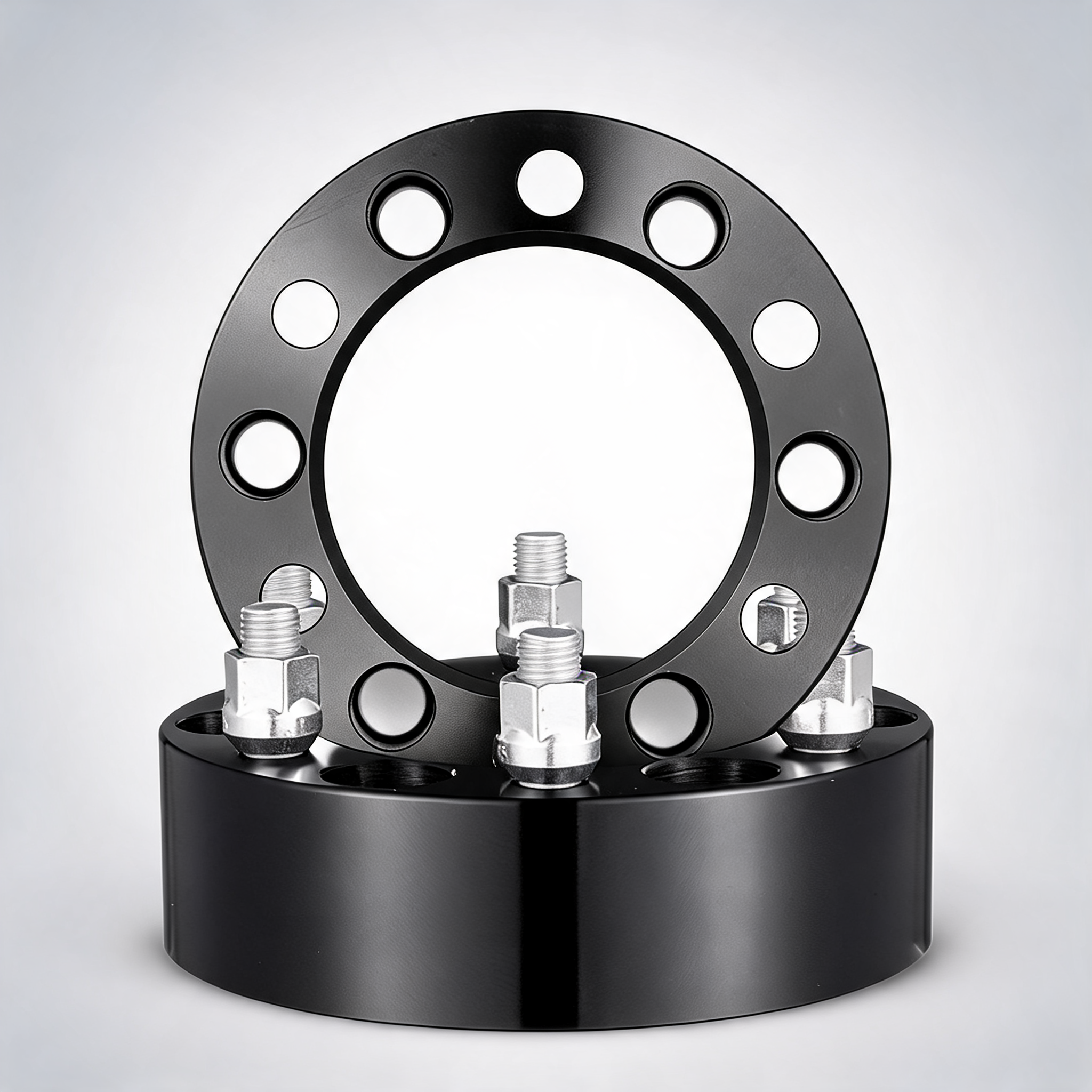 2 6x5.5 wheel spacers wheel adapters 6 lug forged spacer 4 PCS black