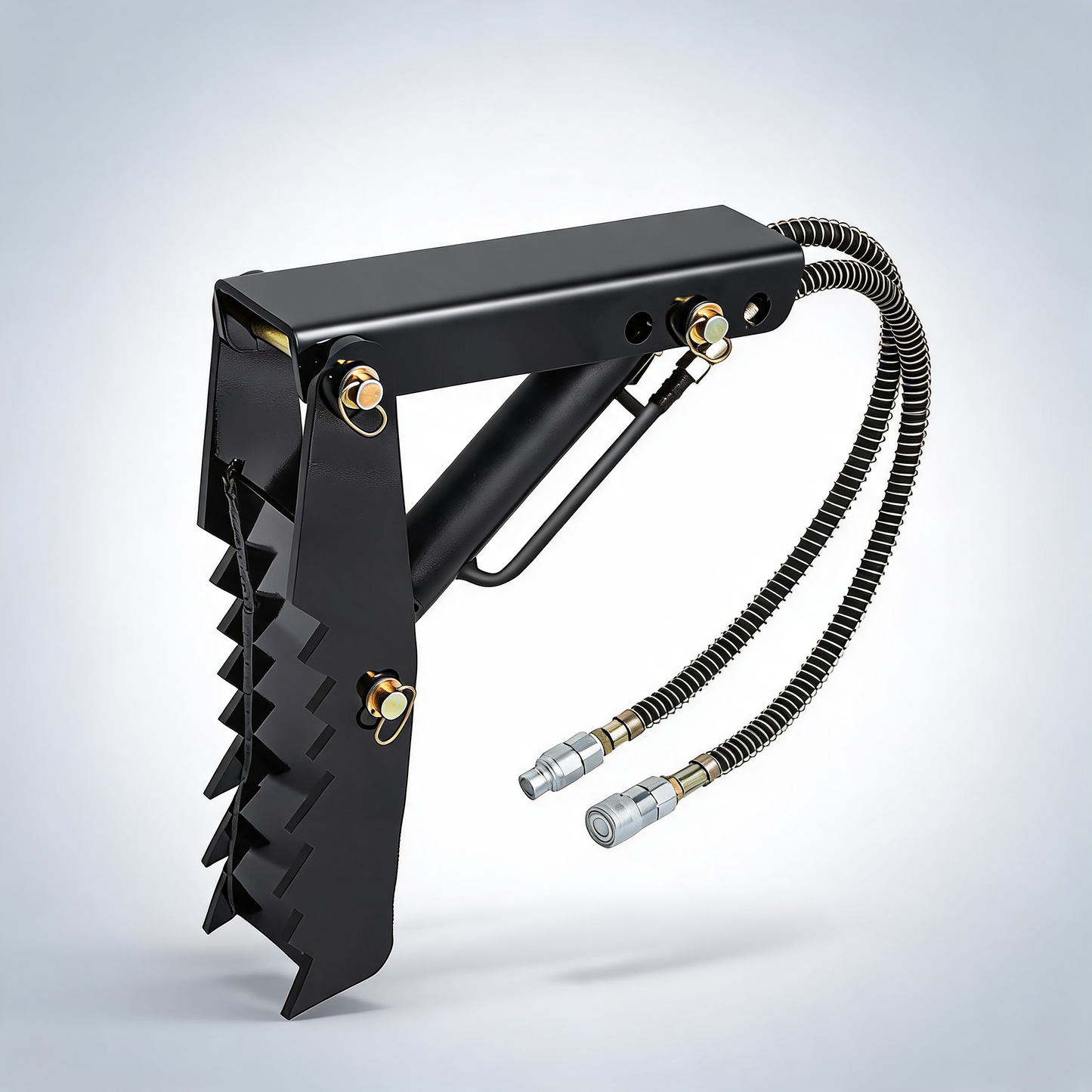 61cm hydraulic backhoe excavator thumb attachments weld on 1.27cm teeth thick steel plate 12MM Bolt-On cylinder