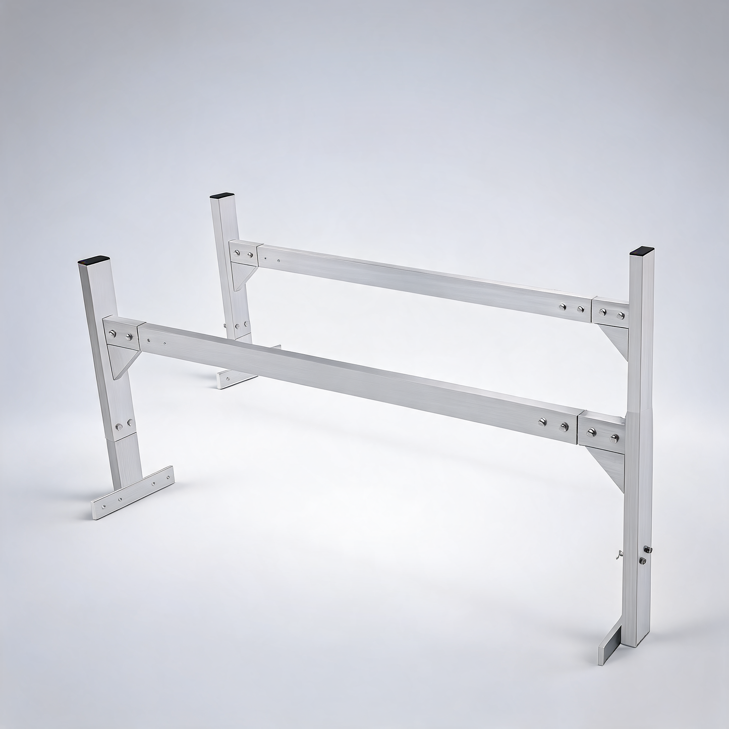 Van roof ladder rack, 2 bars aluminium alloy roof ladder racks, 181 kg capacity Rain-Gutter van roof rack