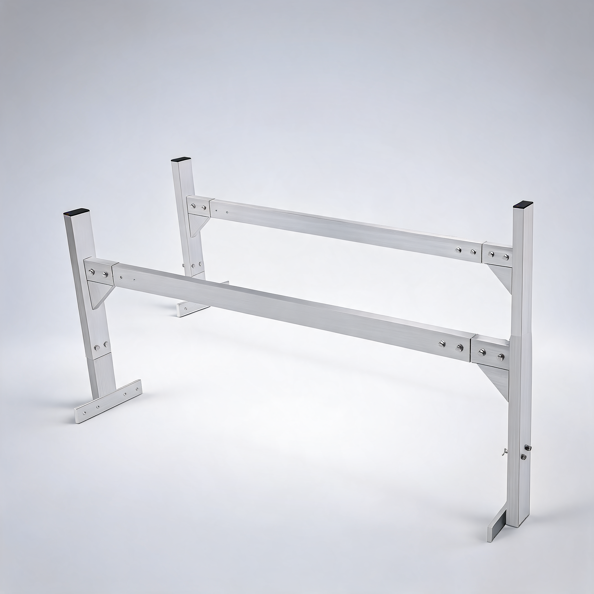 Van roof ladder rack, 2 bars aluminium alloy roof ladder racks, 181 kg capacity Rain-Gutter van roof rack